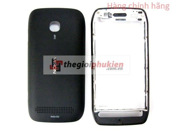 Vỏ Nokia 603 Đen Công ty