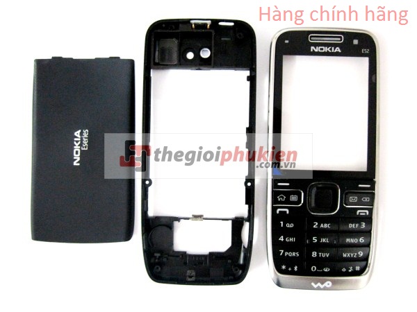 Vỏ Nokia E52 đen full bộ cty