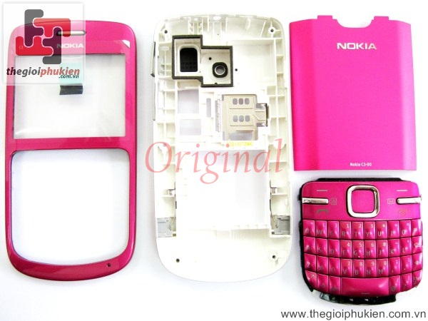 Vỏ Nokia C3 Hồng Original