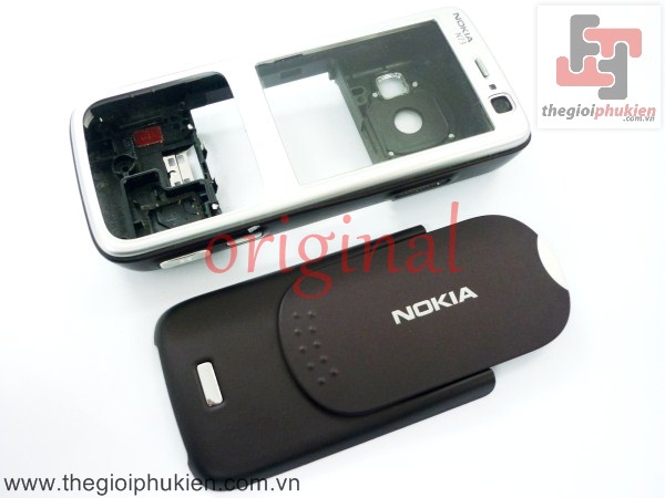 Vỏ Nokia N73-ME Original (Bạc,Đỏ)