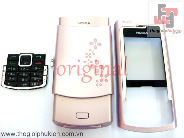Vỏ Nokia N72 Original hồng ( Full bộ )